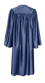 Shiny Graduation Cap and Gown with Tassel Charm Navy