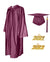 Shiny Graduation Cap and Gown with Tassel Charm Maroon