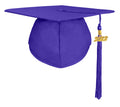 Matte Adult Graduation Cap with Graduation Tassel Charm Purple (One Size Fits All)