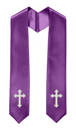 GradPlaza Choir Stole with Embroidery Crosses Adults' Traditional Church Choir Stoles 60"