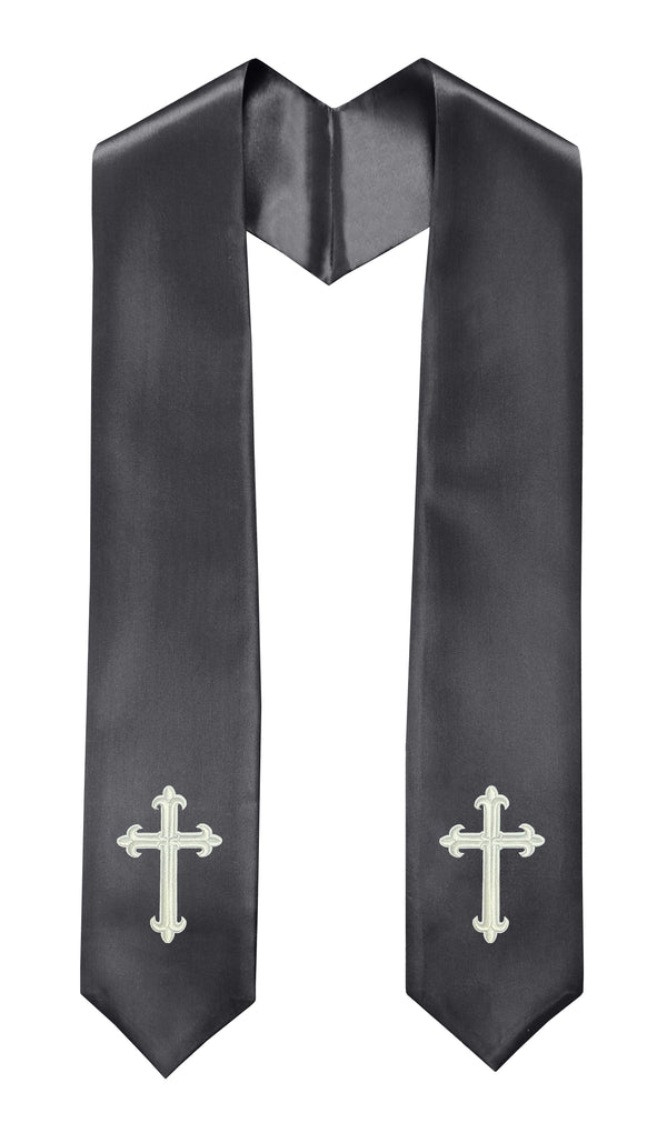 GradPlaza Choir Stole with Embroidery Crosses Adults' Traditional Church Choir Stoles 60"