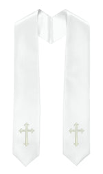 GradPlaza Choir Stole with Embroidery Crosses Adults' Traditional Church Choir Stoles 60"
