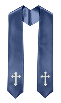 GradPlaza Choir Stole with Embroidery Crosses Adults' Traditional Church Choir Stoles 60"