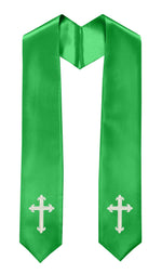 GradPlaza Choir Stole with Embroidery Crosses Adults' Traditional Church Choir Stoles 60"