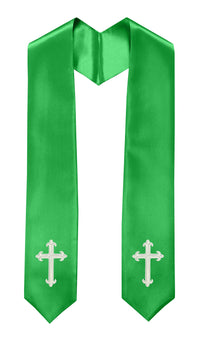 GradPlaza Choir Stole with Embroidery Crosses Adults' Traditional Church Choir Stoles 60"