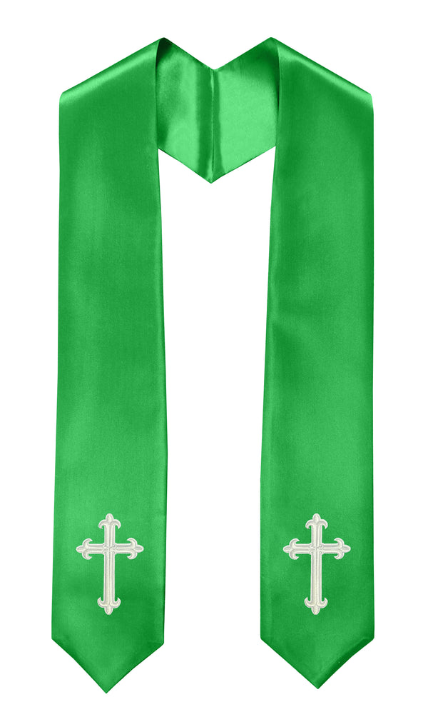 GradPlaza Choir Stole with Embroidery Crosses Adults' Traditional Church Choir Stoles 60"