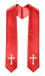 GradPlaza Choir Stole with Embroidery Crosses Adults' Traditional Church Choir Stoles 60"