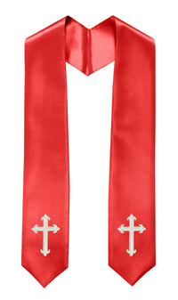 GradPlaza Choir Stole with Embroidery Crosses Adults' Traditional Church Choir Stoles 60"