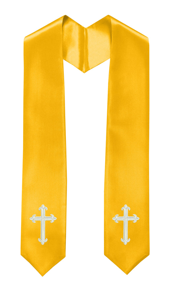 GradPlaza Choir Stole with Embroidery Crosses Adults' Traditional Church Choir Stoles 60"