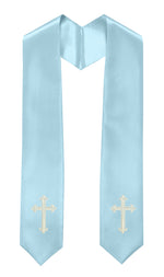 GradPlaza Choir Stole with Embroidery Crosses Adults' Traditional Church Choir Stoles 60"