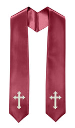 GradPlaza Choir Stole with Embroidery Crosses Adults' Traditional Church Choir Stoles 60"