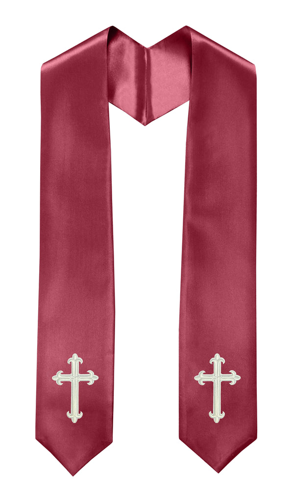 GradPlaza Choir Stole with Embroidery Crosses Adults' Traditional Church Choir Stoles 60"