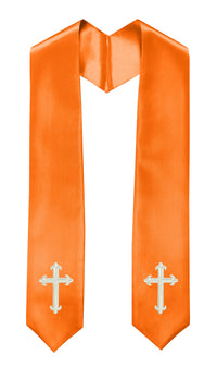 GradPlaza Choir Stole with Embroidery Crosses Adults' Traditional Church Choir Stoles 60"