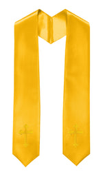 GradPlaza Choir Stole with Embroidery Crosses Adults' Traditional Church Choir Stoles 60"
