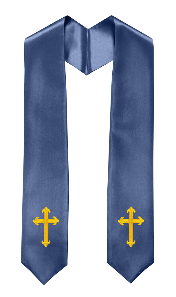 GradPlaza Choir Stole with Embroidery Crosses Adults' Traditional Church Choir Stoles 60"