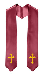 GradPlaza Choir Stole with Embroidery Crosses Adults' Traditional Church Choir Stoles 60"