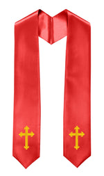 GradPlaza Choir Stole with Embroidery Crosses Adults' Traditional Church Choir Stoles 60"