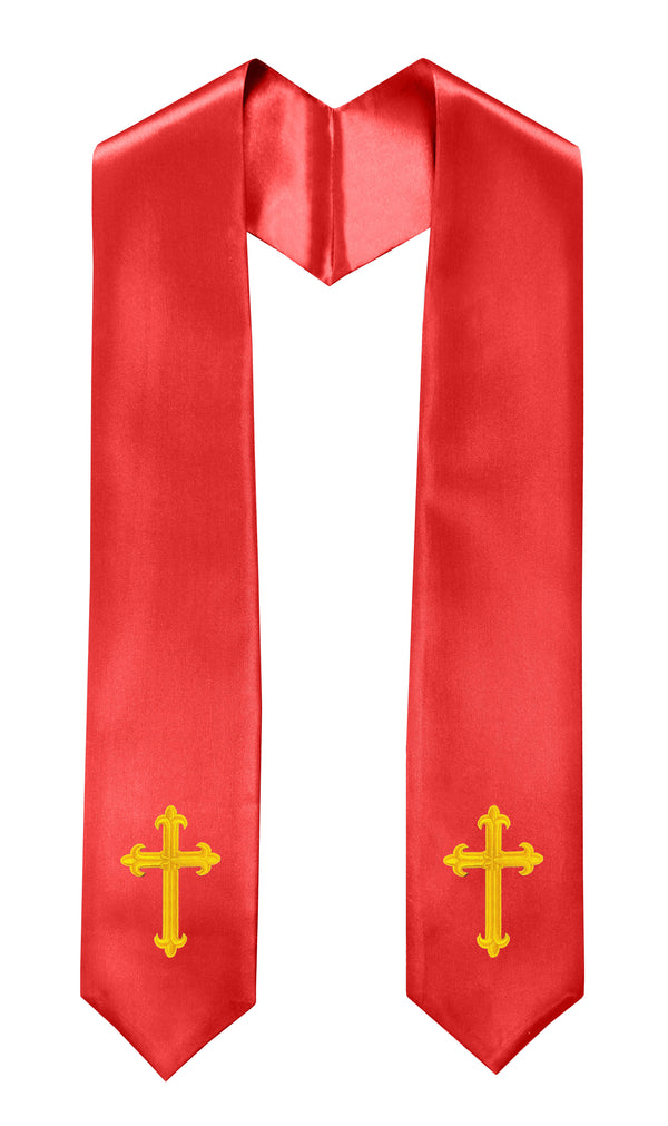 GradPlaza Choir Stole with Embroidery Crosses Adults' Traditional Church Choir Stoles 60"
