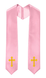 GradPlaza Choir Stole with Embroidery Crosses Adults' Traditional Church Choir Stoles 60"