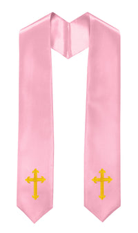 GradPlaza Choir Stole with Embroidery Crosses Adults' Traditional Church Choir Stoles 60"