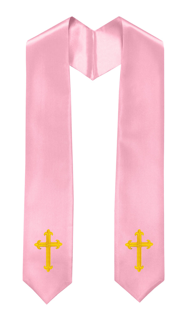 GradPlaza Choir Stole with Embroidery Crosses Adults' Traditional Church Choir Stoles 60"