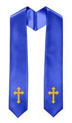 GradPlaza Choir Stole with Embroidery Crosses Adults' Traditional Church Choir Stoles 60"