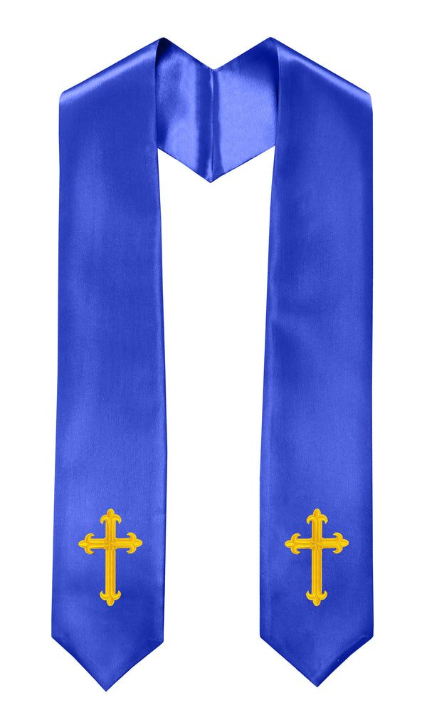 GradPlaza Choir Stole with Embroidery Crosses Adults' Traditional Church Choir Stoles 60"