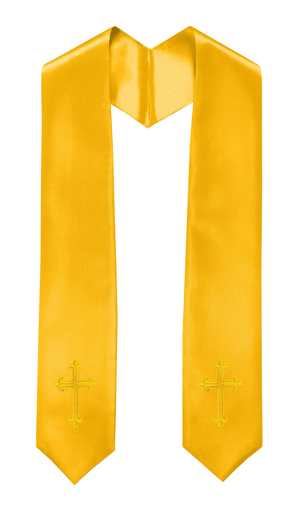 GradPlaza Choir Stole with Embroidery Crosses Adults' Traditional Church Choir Stoles 60"