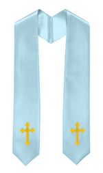 GradPlaza Choir Stole with Embroidery Crosses Adults' Traditional Church Choir Stoles 60"