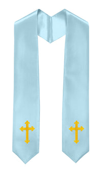 GradPlaza Choir Stole with Embroidery Crosses Adults' Traditional Church Choir Stoles 60"