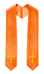 GradPlaza Choir Stole with Embroidery Crosses Adults' Traditional Church Choir Stoles 60"