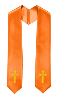 GradPlaza Choir Stole with Embroidery Crosses Adults' Traditional Church Choir Stoles 60"