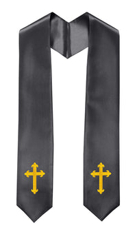 GradPlaza Choir Stole with Embroidery Crosses Adults' Traditional Church Choir Stoles 60"