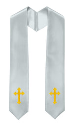 GradPlaza Choir Stole with Embroidery Crosses Adults' Traditional Church Choir Stoles 60"