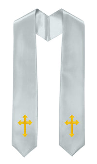 GradPlaza Choir Stole with Embroidery Crosses Adults' Traditional Church Choir Stoles 60"