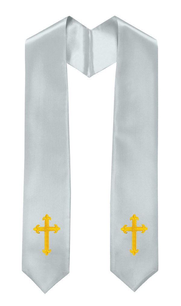 GradPlaza Choir Stole with Embroidery Crosses Adults' Traditional Church Choir Stoles 60"