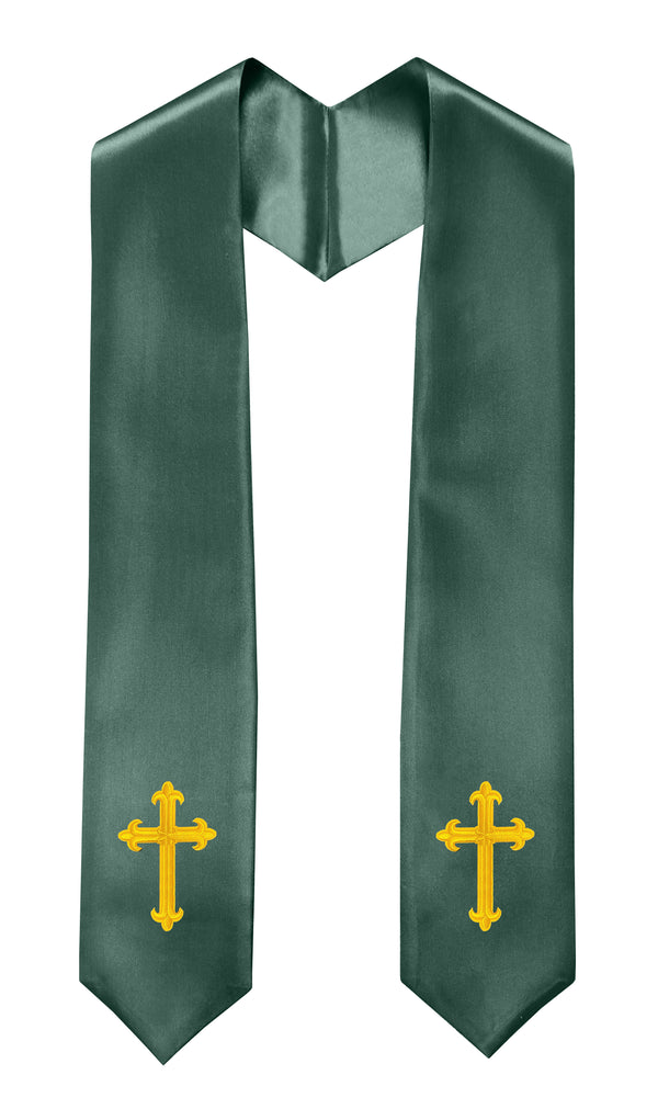 GradPlaza Choir Stole with Embroidery Crosses Adults' Traditional Church Choir Stoles 60"