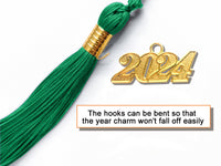 Shiny Kindergarten Graduation Cap Tassel Charm Emerald Green (One Size Fits All)