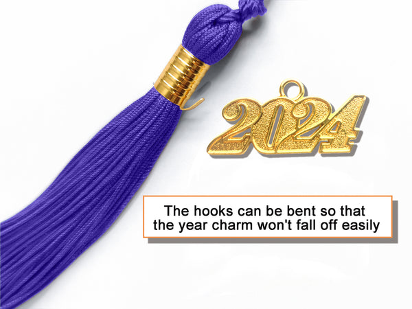 Matte Graduation Cap and Gown with Tassel Charm Unisex Purple