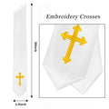 GradPlaza Choir Stole with Embroidery Crosses Adults' Traditional Church Choir Stoles 60"