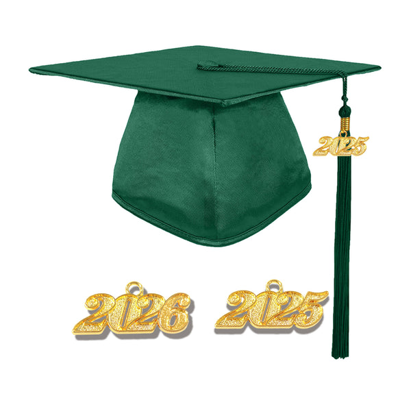 Shiny Kindergarten Graduation Gown Cap & Tassel Charm Forest Green –  GradPlaza