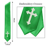 GradPlaza Choir Stole with Embroidery Crosses Adults' Traditional Church Choir Stoles 60"