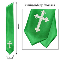 GradPlaza Choir Stole with Embroidery Crosses Adults' Traditional Church Choir Stoles 60"