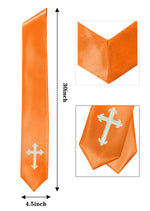 GradPlaza Choir Stole with Embroidery Crosses Adults' Traditional Church Choir Stoles 60"