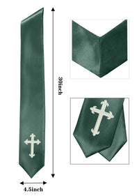 GradPlaza Choir Stole with Embroidery Crosses Adults' Traditional Church Choir Stoles 60"