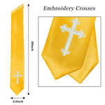 GradPlaza Choir Stole with Embroidery Crosses Adults' Traditional Church Choir Stoles 60"