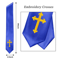 GradPlaza Choir Stole with Embroidery Crosses Adults' Traditional Church Choir Stoles 60"
