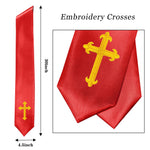 GradPlaza Choir Stole with Embroidery Crosses Adults' Traditional Church Choir Stoles 60"