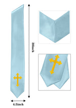 GradPlaza Choir Stole with Embroidery Crosses Adults' Traditional Church Choir Stoles 60"