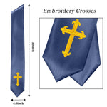 GradPlaza Choir Stole with Embroidery Crosses Adults' Traditional Church Choir Stoles 60"
